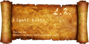 Ligeti Kitti névjegykártya